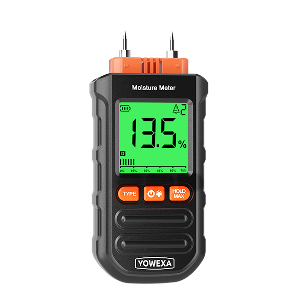 yw_212_p-01-2 YW-212-P Digital Wood Moisture Meter 0-58% Range 7 Modes Pin-Type Timber Moisture Tester - Image 1