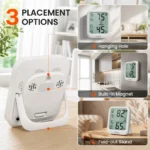 CC2030 Digital Indoor Temperature Humidity Monitor with Comfort Indicator Magnet & Stand Mount - Image 3