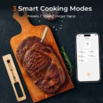 YPL-15 Smart Bluetooth Wireless Meat Thermometer IP68 Waterproof Food Probe for BBQ Oven Grilling - Image 4