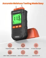 YW-212-P Digital Wood Moisture Meter 0-58% Range 7 Modes Pin-Type Timber Moisture Tester - Image 3